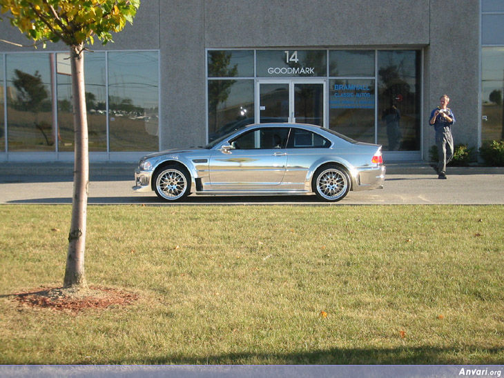 Outsidex3 - BMW M3 with Full Chrome Paint 